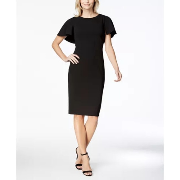 Calvin Klein Dresses & Skirts - Calvin Klein Capelet Sheath Dress Sz 4